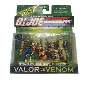 G.I. Joe Valor vs Venom, Wild Bill vs Coil Crusher & comic 9, bend & stretch arm